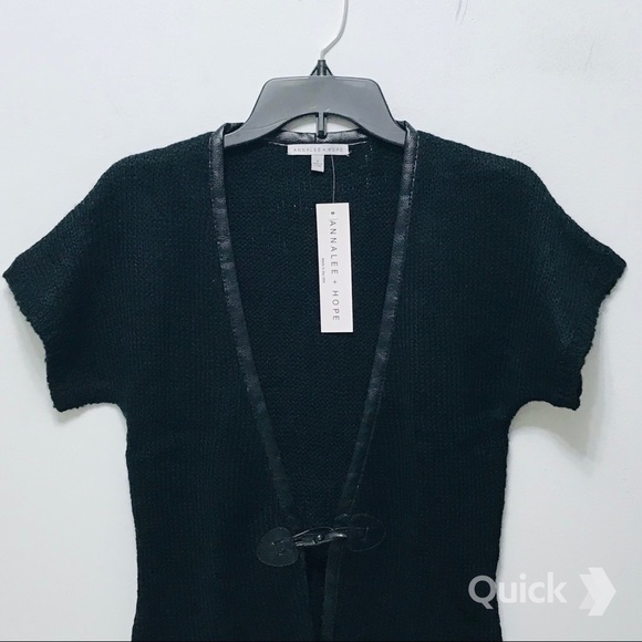 NWT Annalee + Hope Black Sweater w/ Button Buckle - Picture 3 of 9
